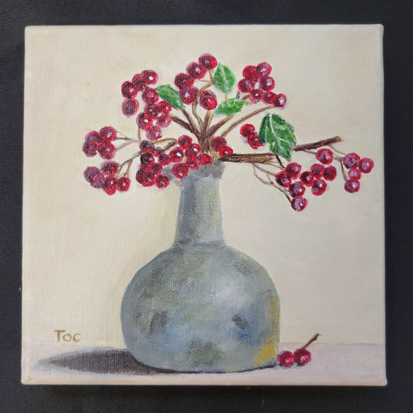 Berry Flowers - 6x6 Fundraiser - Cecil County Arts Council