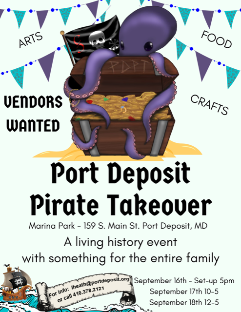 Port Deposit Pirate Takeover - Cecil County Arts Council - Maryland Art